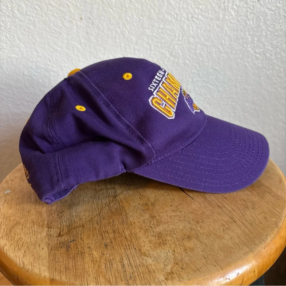 NBA Los Angeles Lakers Sixteen-Time Champions Purple Gold Cap One Size
